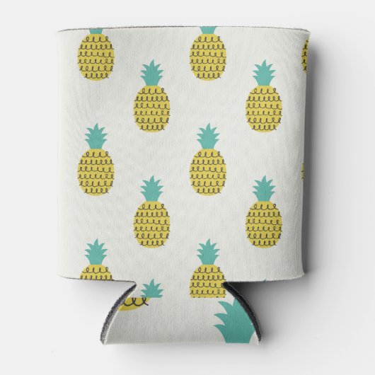 Leuke ananas naadloze illustratie. blikjeskoeler (Voorkant)