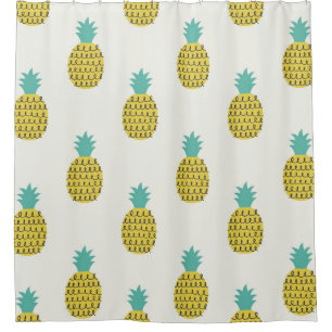 Leuke ananas naadloze illustratie. douchegordijn