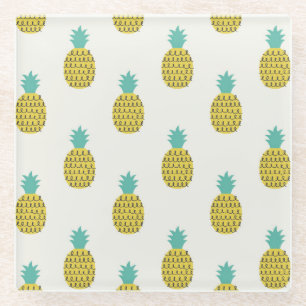 Leuke  ananas naadloze illustratie. glazen onderzetter