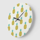 Leuke ananas naadloze illustratie. grote klok (Hoek)