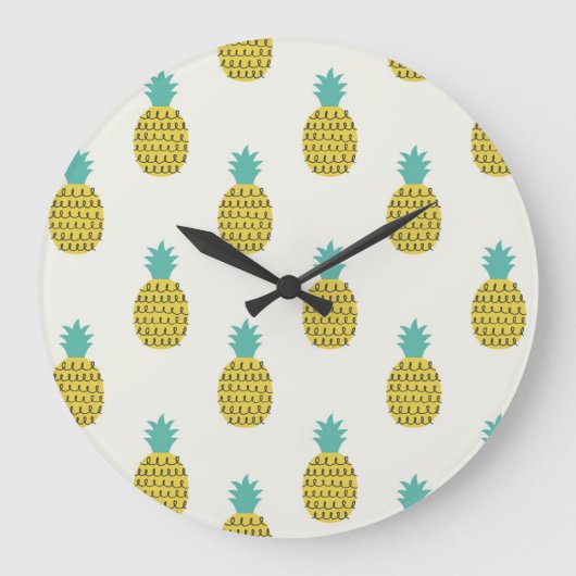 Leuke ananas naadloze illustratie. grote klok (Voorkant)