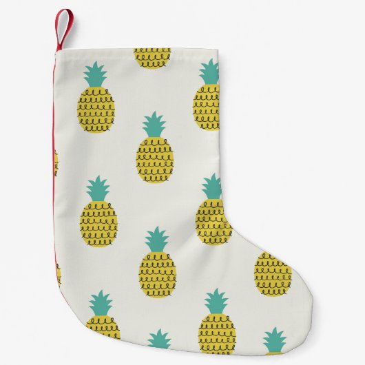 Leuke ananas naadloze illustratie. kleine kerstsok (Voorkant)