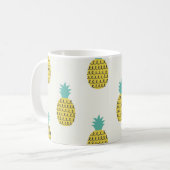 Leuke  ananas naadloze illustratie. koffiemok (Voorkant links)