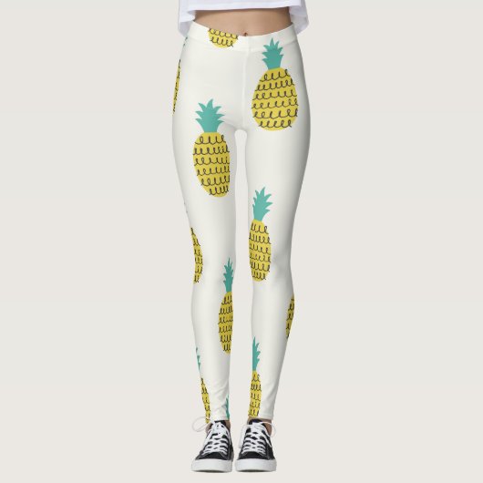 Leuke ananas naadloze illustratie. leggings (Voorkant)