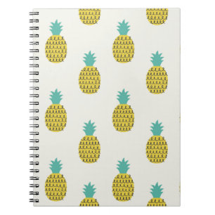 Leuke ananas naadloze illustratie. notitieboek