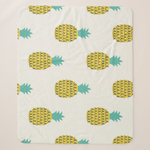 Leuke ananas naadloze illustratie. sherpa deken