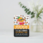 Leuke Ananas, Pool Party Verjaardag Handout Ticket (Staand voorkant)