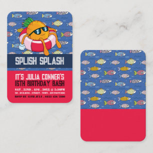 Leuke Ananas, Pool Party Verjaardag Handout Ticket