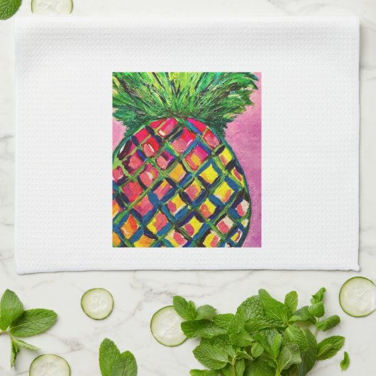 Leuke ananas theedoek (Gevouwen)