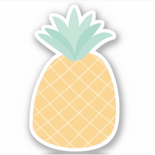 Leuke Ananas - Tropisch Sticker (Voorkant)