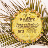 Leuke ananas zomer zwembad partij elke leeftijd ve kaart