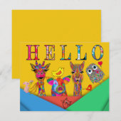 Leuke Animal Assortiment Collage Wenskaart Bedankkaart (Voorkant / Achterkant)