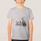Leuke Animal Design Gift Schattig Cadeau voor kind Tri-Blend Shirt (Voorkant)