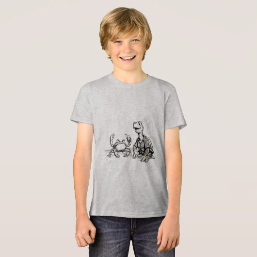 Leuke Animal Design Gift Schattig Cadeau voor kind Tri-Blend Shirt (Voorkant volledig)