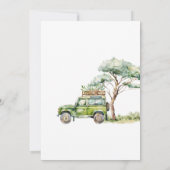 Leuke Animal Nursery Safari Baby shower Kaart (Achterkant)