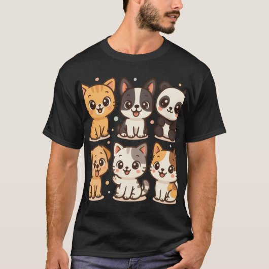Leuke Animal Squad Cartoon T-shirt (Voorkant)