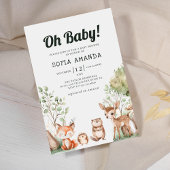 Leuke Animal Woodland Baby shower Kaart