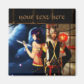 Leuke anime fantasie jongens nachtslagers magneet (Voorkant)