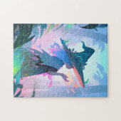 Leuke anime heks meisje fantasy kunst legpuzzel (Horizontaal)