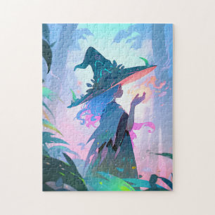 Leuke anime heks meisje fantasy kunst legpuzzel