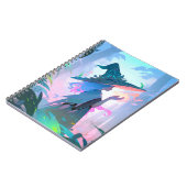 Leuke anime heks meisje fantasy kunst notitieboek (Linkerzijde)