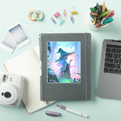 Leuke anime heks meisje fantasy kunst sticker (iPad Cover)