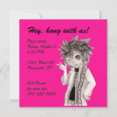 Leuke anime man, originele tekening kaart (Voorkant)