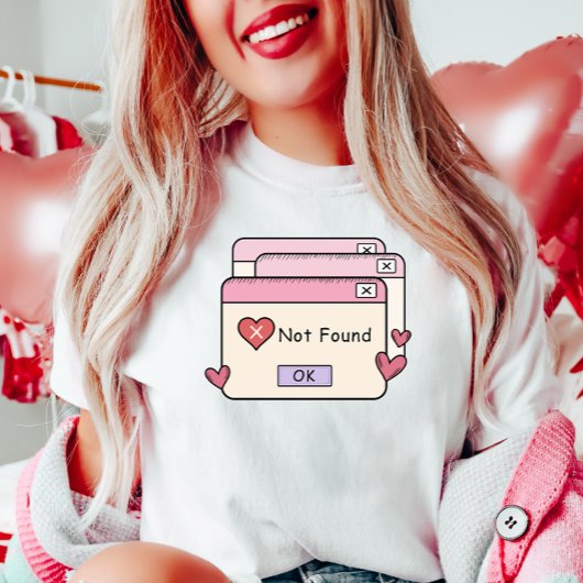 Leuke Anti-Valentijn, Fout Liefde Niet Gevonden T-shirt