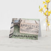 Leuke Antiek Collector Picker Verjaardag Kaart (Gele Bloem)