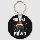 Leuke Apoo Kerstverlichting Tree Hondenliefhebber Sleutelhanger (Voorkant)