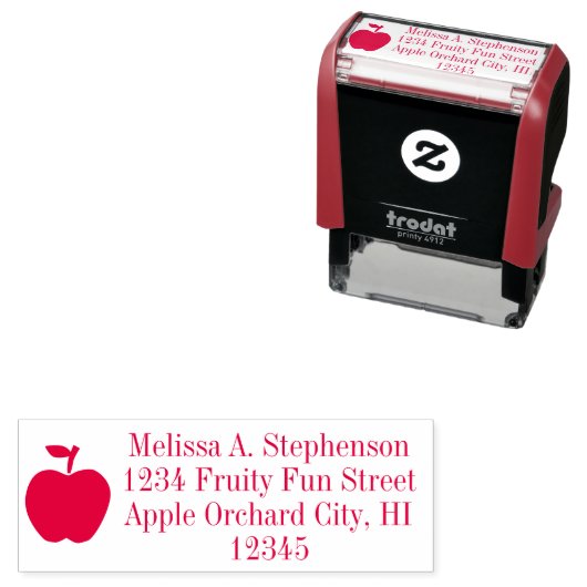 Leuke Apple Fruit Retouradres Stempel (In situ)