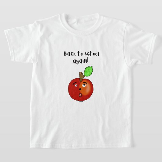 Leuke Apple klaar voor school T-shirt (Laagn)
