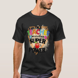 Leuke Apple leraar citaat Gelukkige eerste dag van T-shirt