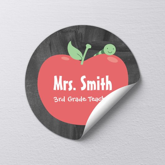 Leuke Apple & Work School Leraar Tutor Ronde Sticker