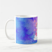 Leuke aquarel regenboog eenhoorn gepersonaliseerd koffiemok (Links)