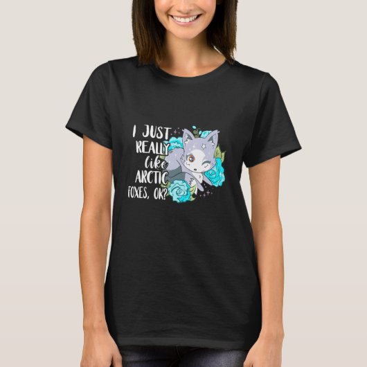 Leuke Arctic Fox Ik hou van Arctic Foxes Arctic Fo T-shirt (Voorkant)