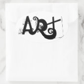 leuke ART-contrastletters | Ovale Sticker (Tas)