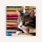 Leuke Artistic Cat Books Terug naar School Notitie Notitieboek (Voorkant)