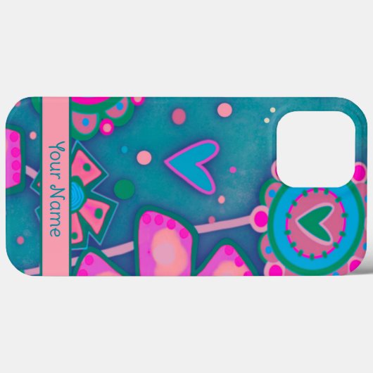 Leuke Artsy Hearts Flower Fun Inspirivity Custom Case-Mate iPhone Case (Achterkant (horizontaal))