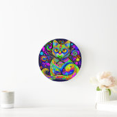 Leuke Artsy Helder Gekleurde Haight-Ashbury Style  Ronde Klok (Huis)