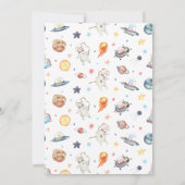 Leuke Astronaut Baby shower Dank je kaart (Achterkant)