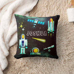 Leuke astronaut collage gepersonaliseerd kussen