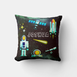 Leuke astronaut collage gepersonaliseerd kussen