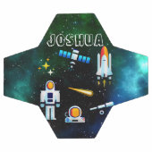 Leuke astronaut collage gepersonaliseerd voetbal (Enkel)