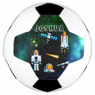 Leuke astronaut collage gepersonaliseerd voetbal