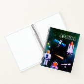 Leuke astronaut collage gepersonaliseerde schets notitieboek (Binnen)