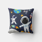 Leuke astronaut in de buitenruimte, Cute Kinderen Kussen (Voorkant)