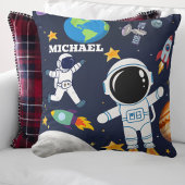 Leuke astronaut in de buitenruimte, Cute Kinderen Kussen