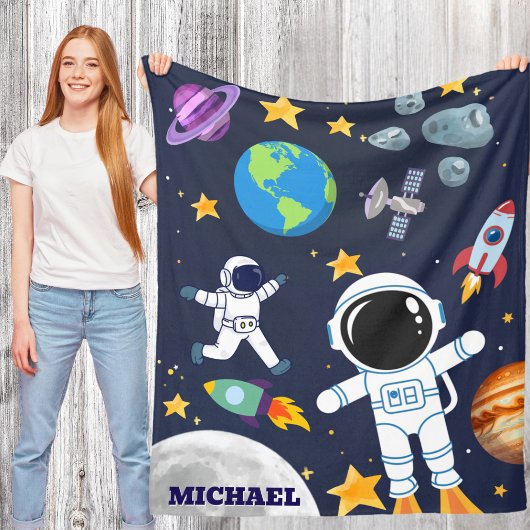 Leuke astronaut in de buitenruimte,Knuffel voor de Fleece Deken