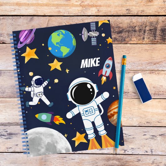 Leuke astronaut in de ruimte & planeten, Schattige Notitieboek